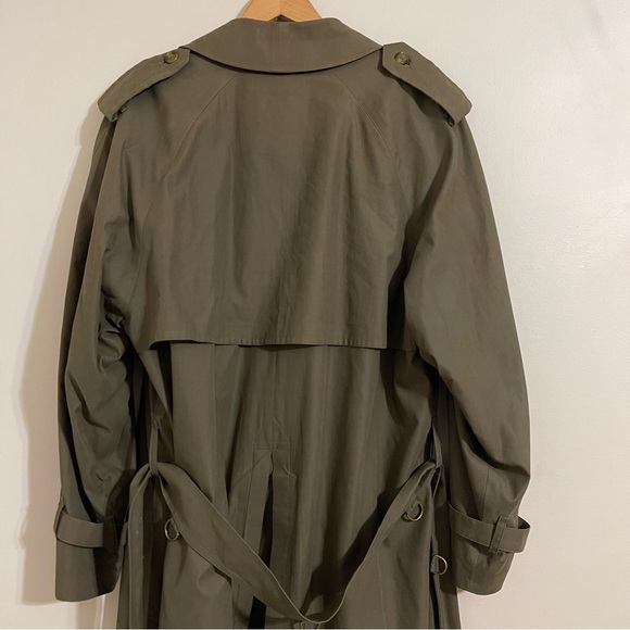 80s vintage Burberry Belted Trench large - Picture 10 of 14